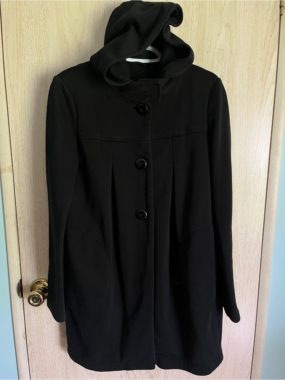 Stile Benetton United Colors of Benetton Black Tailored Pleat Jacket with hood S